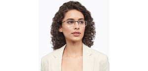 Black Rectangle Half Rim Unisex Eyeglasses by Lenskart READERS-209193