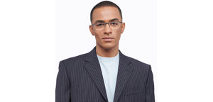 Black Rectangle Half Rim Unisex Eyeglasses by Lenskart READERS-209193