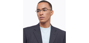 Black Rectangle Half Rim Unisex Eyeglasses by Lenskart READERS-209193