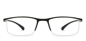 Black Rectangle Half Rim Unisex Eyeglasses by Lenskart READERS-209193