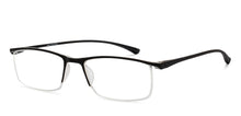 Load image into Gallery viewer, Black Rectangle Half Rim Unisex Eyeglasses by Lenskart READERS-209193