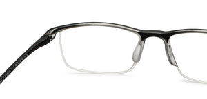 Black Rectangle Half Rim Unisex Eyeglasses by Lenskart READERS-209193