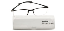 Load image into Gallery viewer, Black Rectangle Half Rim Unisex Eyeglasses by Lenskart READERS-209193
