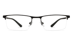Black Rectangle Half Rim Unisex Eyeglasses by Vincent Chase-222633