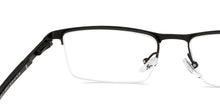 Load image into Gallery viewer, Black Rectangle Half Rim Unisex Eyeglasses by Vincent Chase-222633