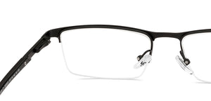Black Rectangle Half Rim Unisex Eyeglasses by Vincent Chase-222633