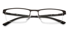 Load image into Gallery viewer, Black Rectangle Half Rim Unisex Eyeglasses by Vincent Chase-222633