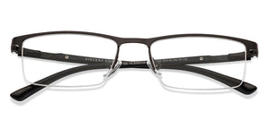 Black Rectangle Half Rim Unisex Eyeglasses by Vincent Chase-222633