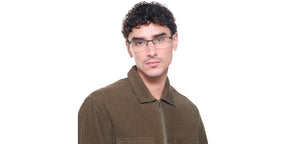 Black Rectangle Half Rim Unisex Eyeglasses by Vincent Chase-222633