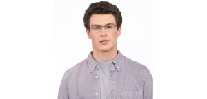 Black Rectangle Half Rim Unisex Eyeglasses by Vincent Chase-207968
