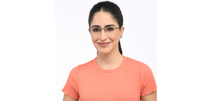 Black Rectangle Half Rim Unisex Eyeglasses by Vincent Chase-207968