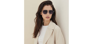 Gunmetal Geometric Full Rim Unisex Sunglasses by Lenskart-235477