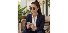 Load image into Gallery viewer, Gunmetal Geometric Full Rim Unisex Sunglasses by Lenskart-235477