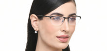 Load image into Gallery viewer, Black Rectangle Half Rim Unisex Eyeglasses by Vincent Chase-218971