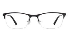 Load image into Gallery viewer, Black Rectangle Half Rim Unisex Eyeglasses by Vincent Chase-218971