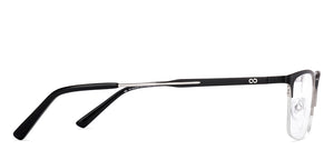 Black Rectangle Half Rim Unisex Eyeglasses by Vincent Chase-218971