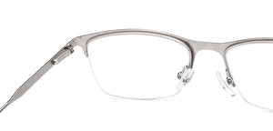 Black Rectangle Half Rim Unisex Eyeglasses by Vincent Chase-218971