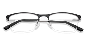 Black Rectangle Half Rim Unisex Eyeglasses by Vincent Chase-218971