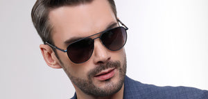 Blue Aviator Full Rim Unisex Sunglasses by John Jacobs-223210