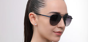 Blue Aviator Full Rim Unisex Sunglasses by John Jacobs-223210