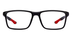 Black Rectangle Full Rim Unisex Eyeglasses by Lenskart Air-217448