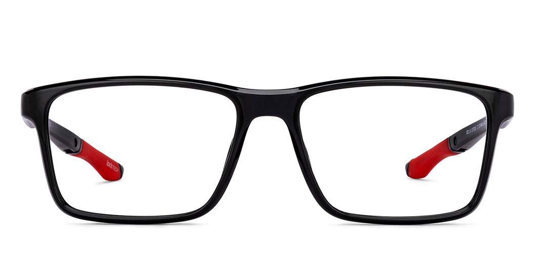 Black Rectangle Full Rim Unisex Eyeglasses by Lenskart Air-217448