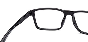 Black Rectangle Full Rim Unisex Eyeglasses by Lenskart Air-217448