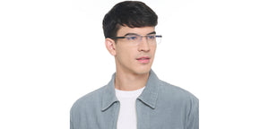 Black Rectangle Rimless Unisex Eyeglasses by Lenskart Air-225543