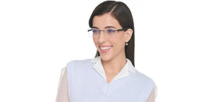 Black Rectangle Rimless Unisex Eyeglasses by Lenskart Air-225543