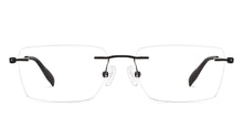 Load image into Gallery viewer, Black Rectangle Rimless Unisex Eyeglasses by Vincent Chase-229220