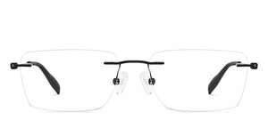 Black Rectangle Rimless Unisex Eyeglasses by Vincent Chase-229220