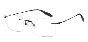 Black Rectangle Rimless Unisex Eyeglasses by Vincent Chase-229220