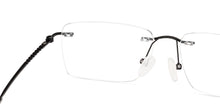 Load image into Gallery viewer, Black Rectangle Rimless Unisex Eyeglasses by Vincent Chase-229220