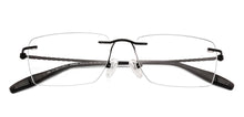 Load image into Gallery viewer, Black Rectangle Rimless Unisex Eyeglasses by Vincent Chase-229220