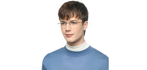 Black Rectangle Rimless Unisex Eyeglasses by Vincent Chase-211520