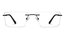 Load image into Gallery viewer, Black Rectangle Rimless Unisex Eyeglasses by Vincent Chase-211520