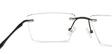 Load image into Gallery viewer, Black Rectangle Rimless Unisex Eyeglasses by Vincent Chase-211520