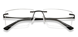 Black Rectangle Rimless Unisex Eyeglasses by Vincent Chase-211520