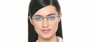 Black Rectangle Rimless Unisex Eyeglasses by Vincent Chase-217723