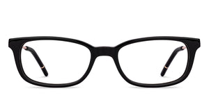 Black Rectangle Full Rim Unisex Eyeglasses by John Jacobs-222477