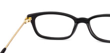 Load image into Gallery viewer, Black Rectangle Full Rim Unisex Eyeglasses by John Jacobs-222477