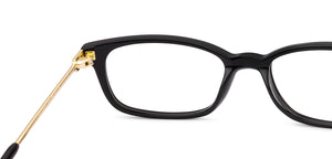 Black Rectangle Full Rim Unisex Eyeglasses by John Jacobs-222477