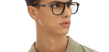 Load image into Gallery viewer, Black Aviator Full Rim Unisex Eyeglasses by John Jacobs-215250