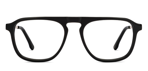 Black Aviator Full Rim Unisex Eyeglasses by John Jacobs-215250
