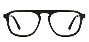 Black Aviator Full Rim Unisex Eyeglasses by John Jacobs-215250