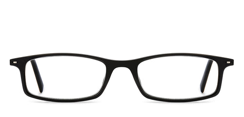 Black Rectangle Full Rim Unisex Eyeglasses by Lenskart READERS-209198