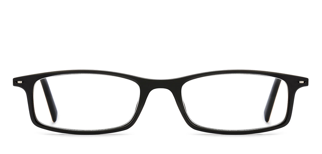 Black Rectangle Full Rim Unisex Eyeglasses by Lenskart READERS-209199