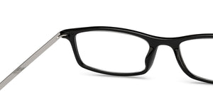 Black Rectangle Full Rim Unisex Eyeglasses by Lenskart READERS-209199