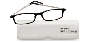 Black Rectangle Full Rim Unisex Eyeglasses by Lenskart READERS-209199