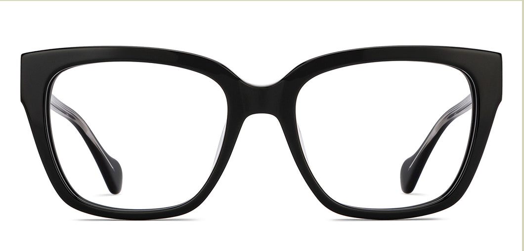 Black Square Full Rim Unisex Eyeglasses by John Jacobs-216844